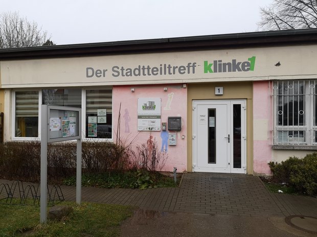 Eingang zum Stadtteilzentrum Klinke 1
